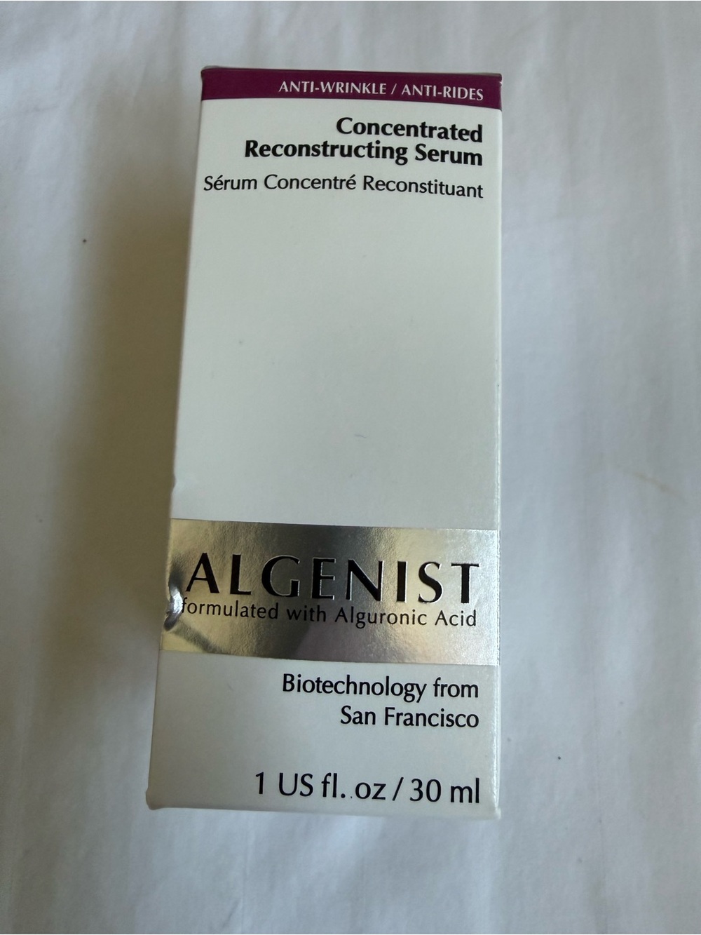 Algenist Concentrated Reconstructing Serum - White, Silver & Burgundy